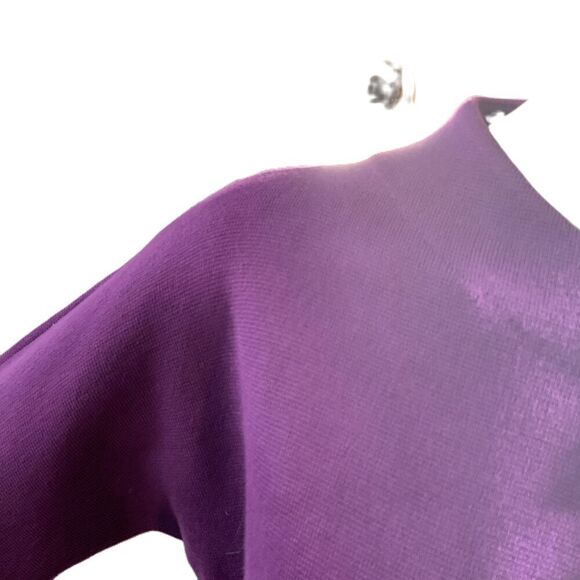 JM Collection Purple Embellished 3/4 Sleeve Cardigan Sz Petite Sm Classy Glam - Picture 4 of 12